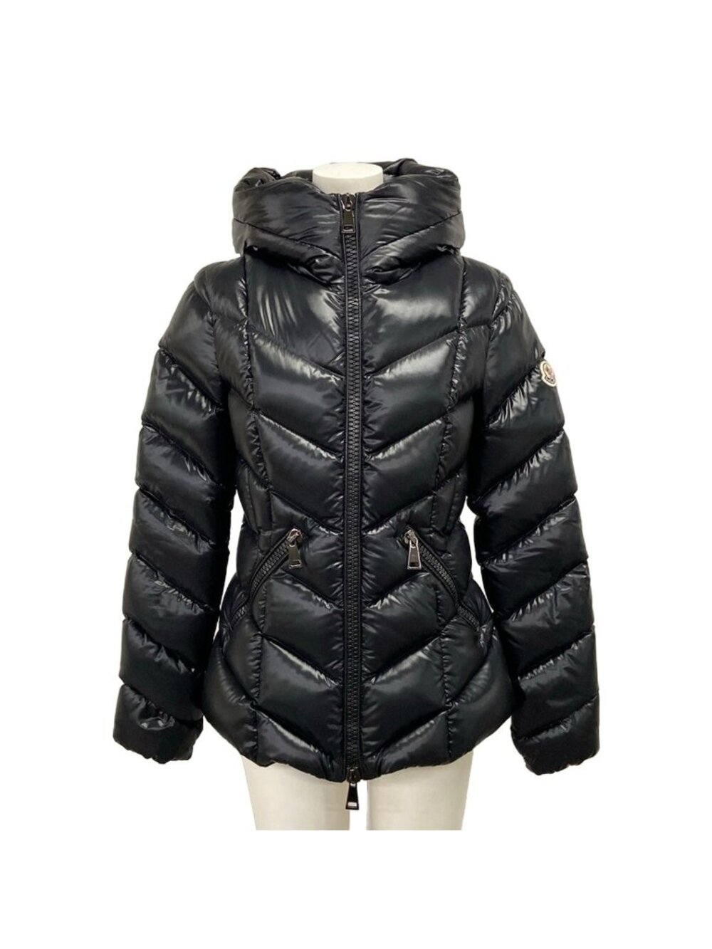 Moncler Down Jacket XS Fulig Black Long Sleeve Zip